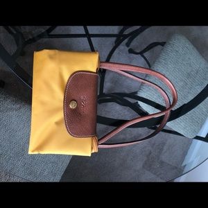 Mustard yellow Longchamp bag